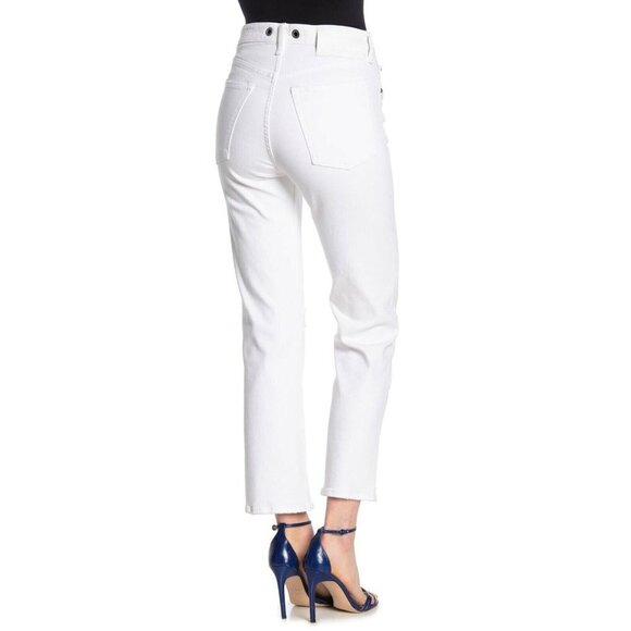 NWT rag & bone Maya in Worn Vintage White High Rise Ankle Straight Jeans 31 - Picture 10 of 10